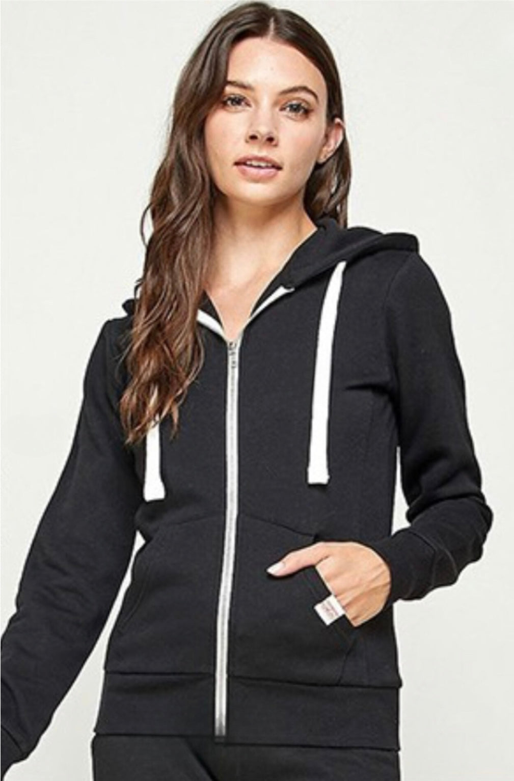 Solid Zip Up Hoodie and Jogger Pants Set